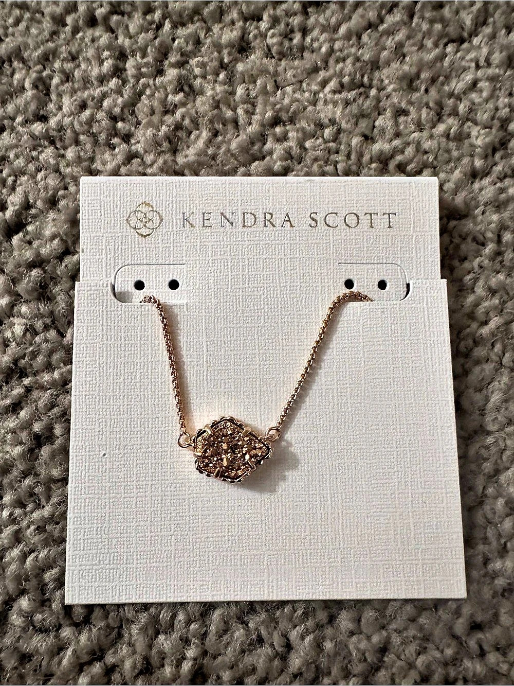Kendra Scott Tess Pendant Necklace Rose Gold-Tone Pendant Necklace NWT